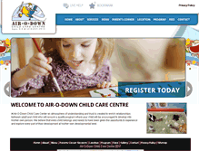 Tablet Screenshot of air-o-downchildcarecentre.com